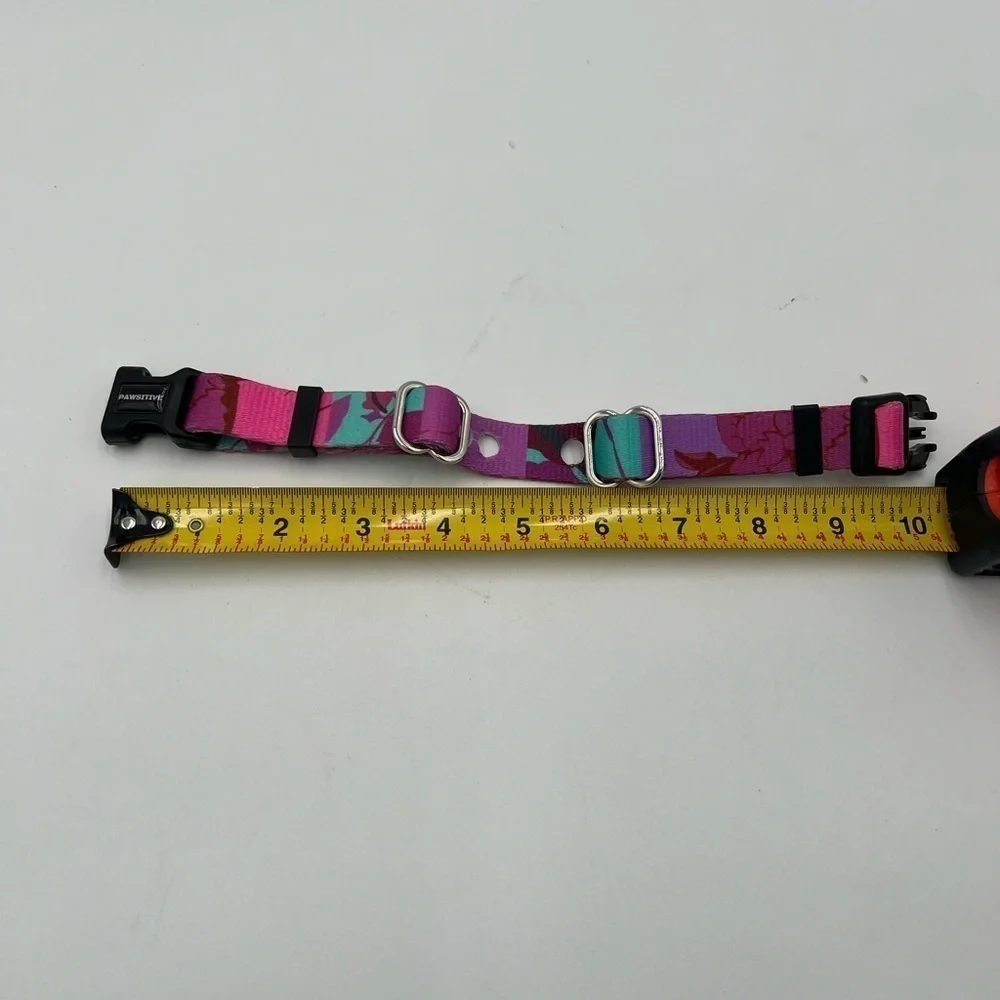Pawsitive Pink and Purple Blue Adjustable Dog Collar NWOT